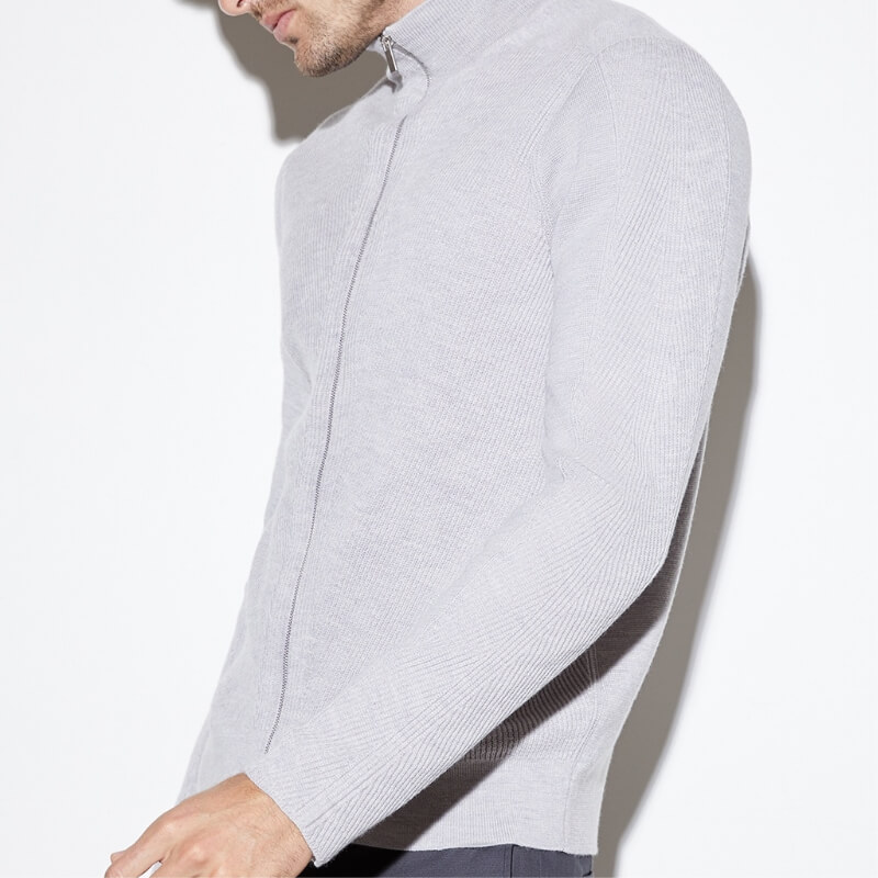 Merino Zip Through Cardigan